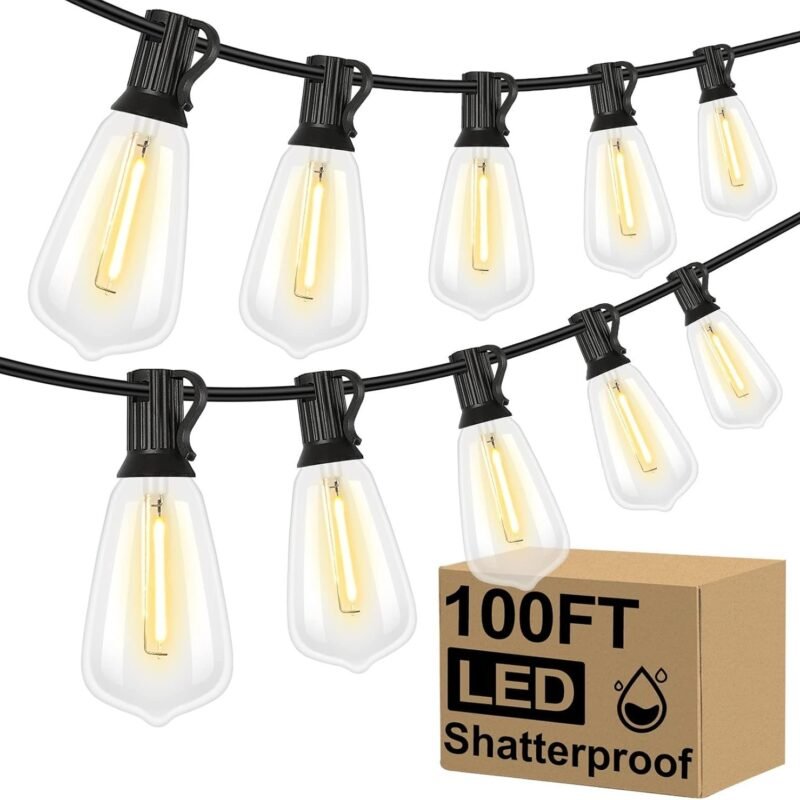 The PatioGlow 100 | Vintage Edison String Light Set